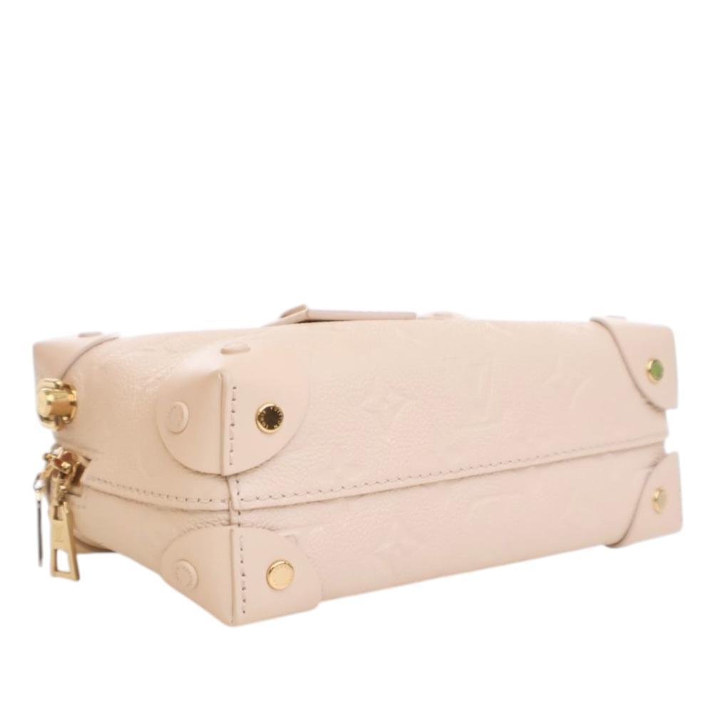 Louis Vuitton AB Louis Vuitton White Ivory Monogram Empreinte Leather Petite Malle Souple Italy