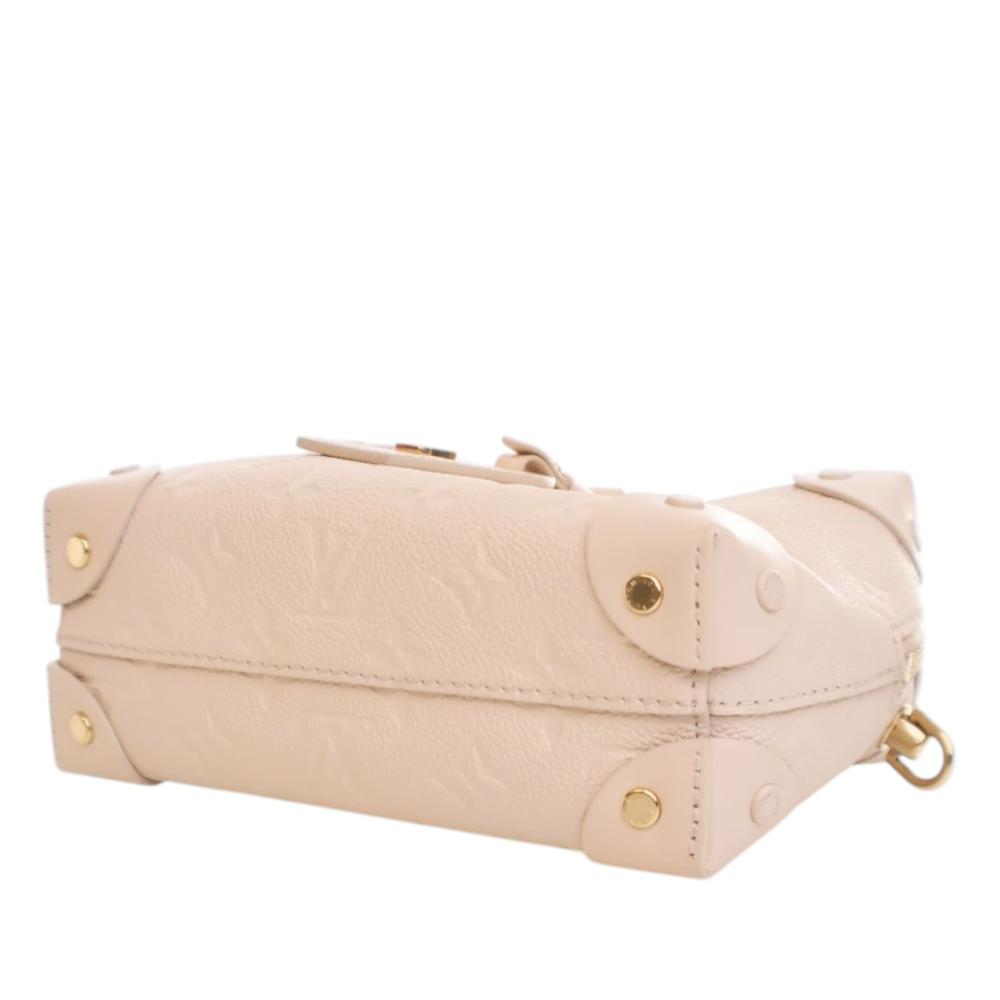 Louis Vuitton AB Louis Vuitton White Ivory Monogram Empreinte Leather Petite Malle Souple Italy