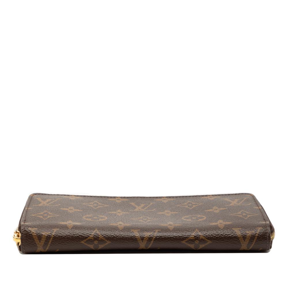 Louis Vuitton B Louis Vuitton Brown Monogram Canvas Fabric Monogram Zippy Long Wallet Italy