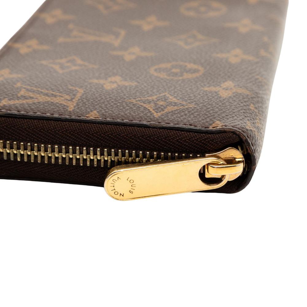 Louis Vuitton B Louis Vuitton Brown Monogram Canvas Fabric Monogram Zippy Long Wallet Italy