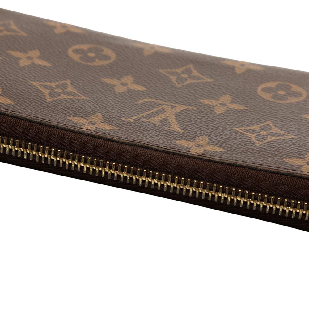 Louis Vuitton B Louis Vuitton Brown Monogram Canvas Fabric Monogram Zippy Long Wallet Italy