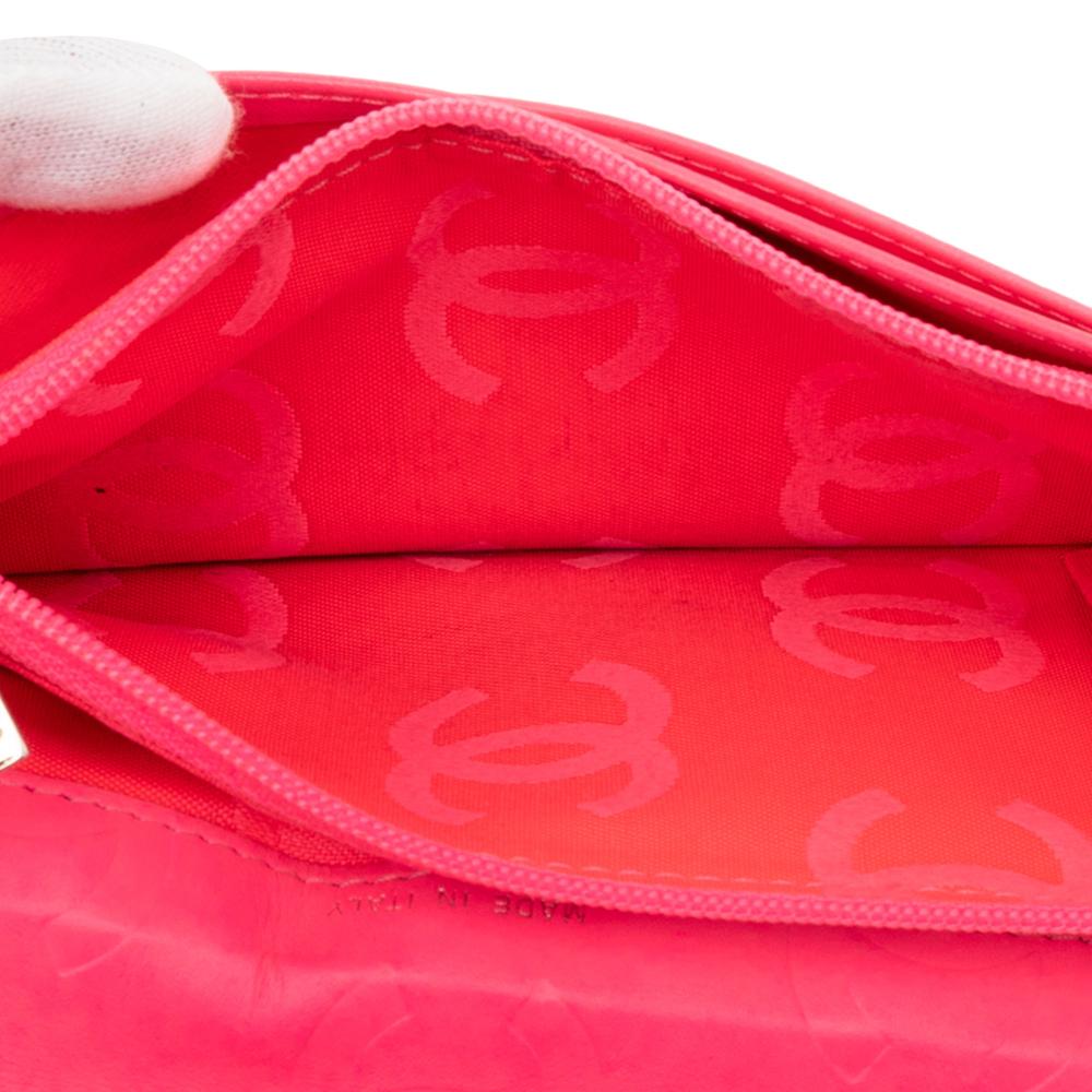 Chanel B Chanel Black Lambskin Leather Leather Quilted Lambskin Cambon Ligne Bifold Wallet Italy