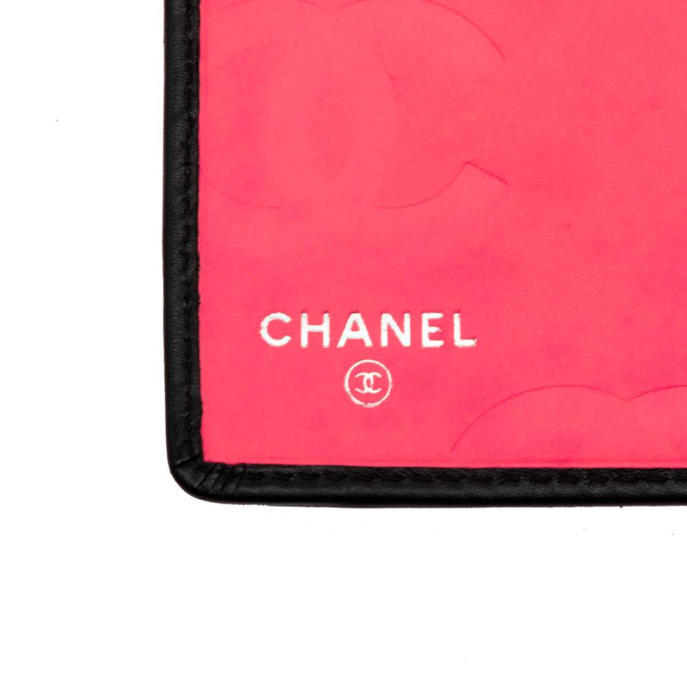 Chanel B Chanel Black Lambskin Leather Leather Quilted Lambskin Cambon Ligne Bifold Wallet Italy