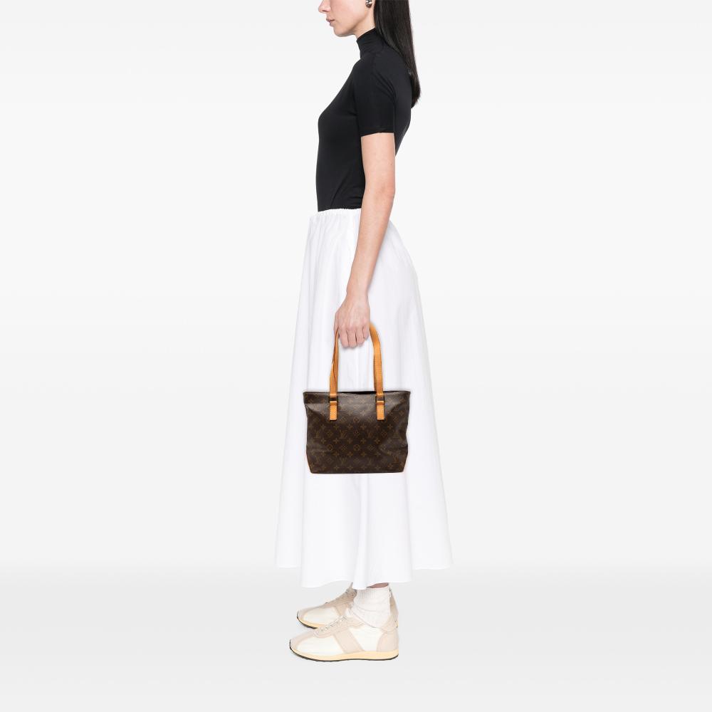 Louis Vuitton B Louis Vuitton Brown Monogram Canvas Fabric Monogram Cabas Piano France