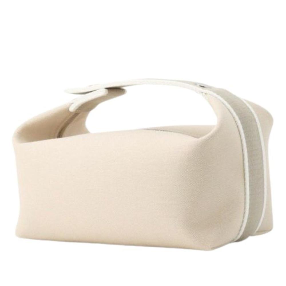 Hermès A Hermès Brown Beige Canvas Fabric Small Toile Bride A Brac Case France