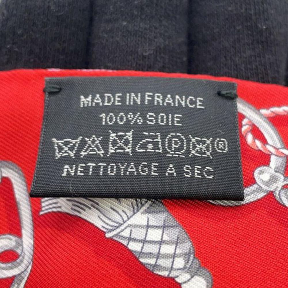 Hermès A Hermès Red with Pink Silk Fabric C'est La Fete Twilly Scarf France