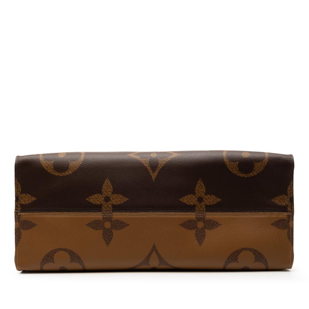 Louis Vuitton B Louis Vuitton Brown Monogram Canvas Fabric Monogram Reverse Giant OnTheGo GM France