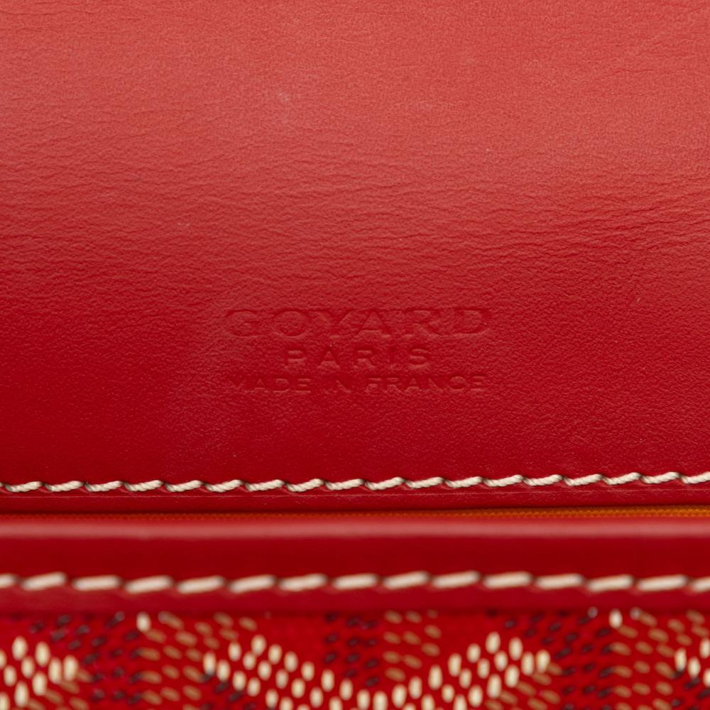 Goyard AB Goyard Red Coated Canvas Fabric Goyardine Belvedere II PM France