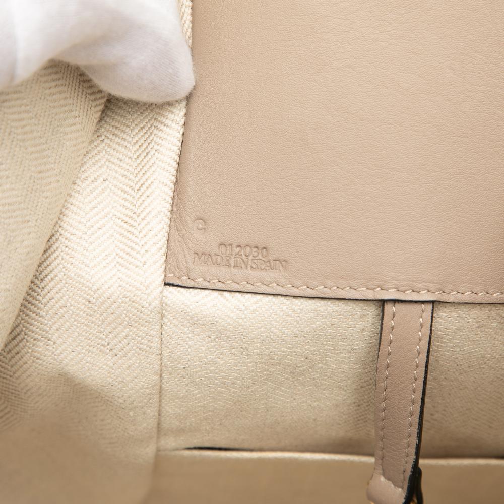 Loewe AB LOEWE Brown Beige Calf Leather Small Hammock Satchel Spain