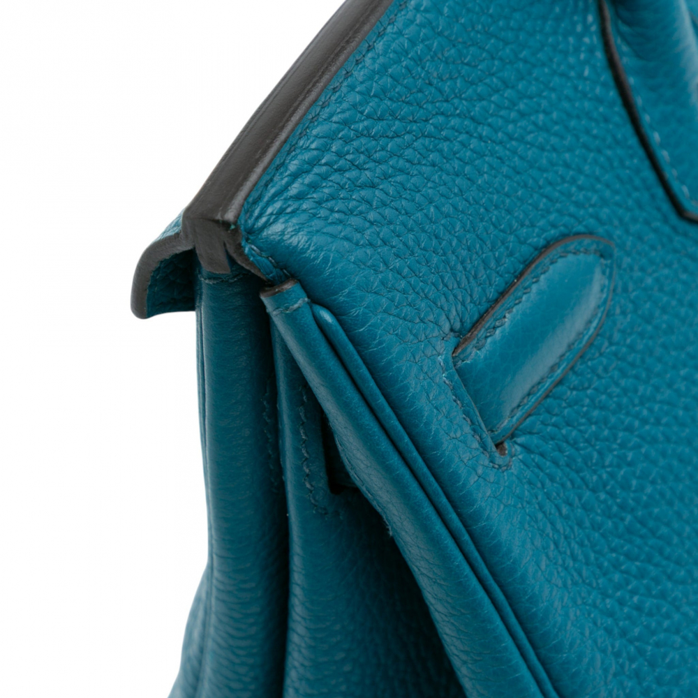 Hermès Birkin 30 Togo Leather Top-handle Bag Cobalt