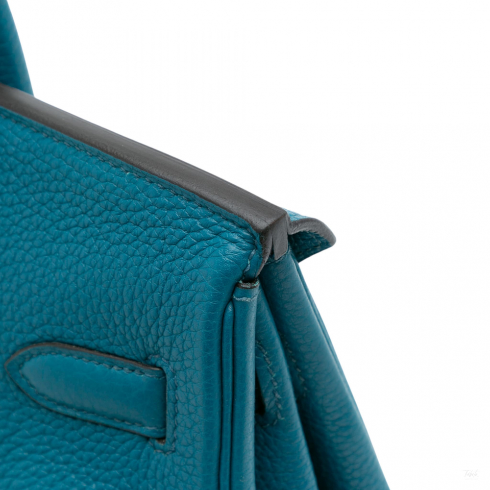Hermès Birkin 30 Togo Leather Top-handle Bag Cobalt