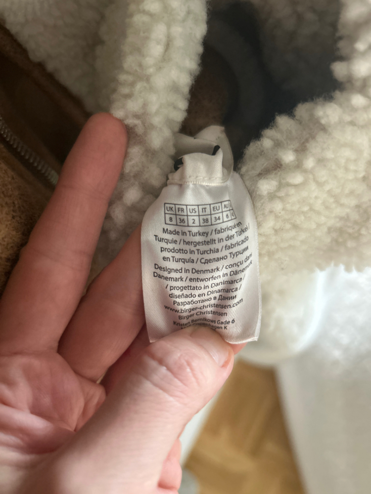 Birgen Christensen Manteau en peau de mouton