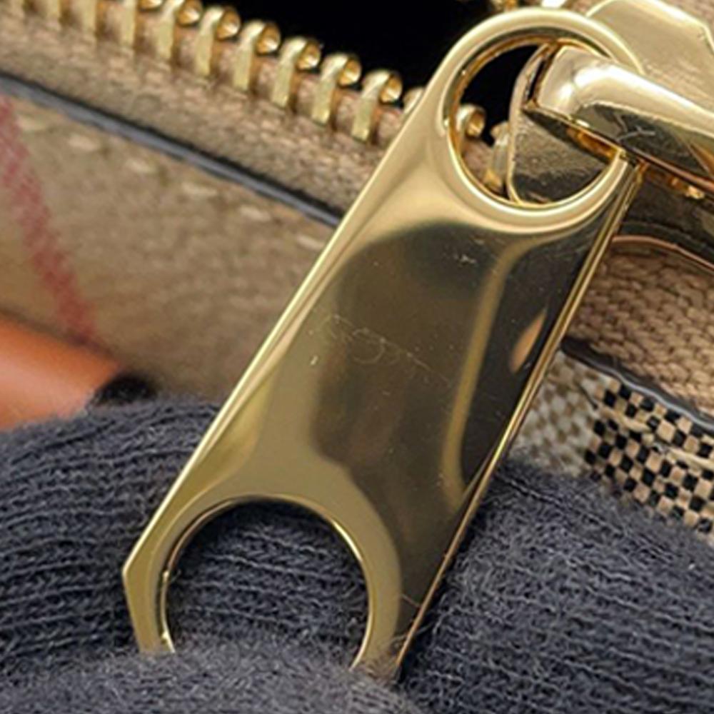 Burberry AB Burberry Brown Light Brown Coated Canvas Fabric Mini House Check Bowling Bag Italy