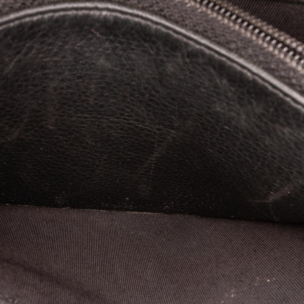 Chanel B Chanel Black Calf Leather Studded Wallet on Chain Italy