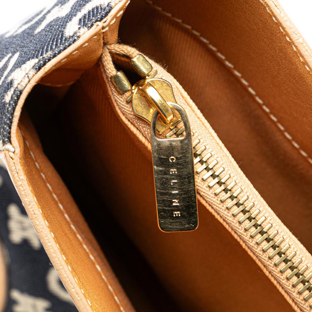 Celine B Celine Blue Navy Denim Fabric C Macadam Handbag Italy