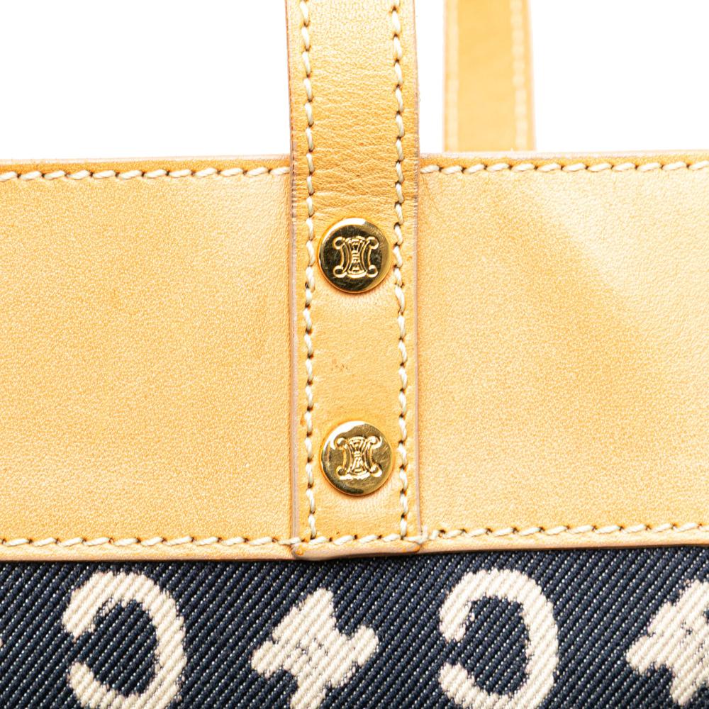 Celine B Celine Blue Navy Denim Fabric C Macadam Handbag Italy