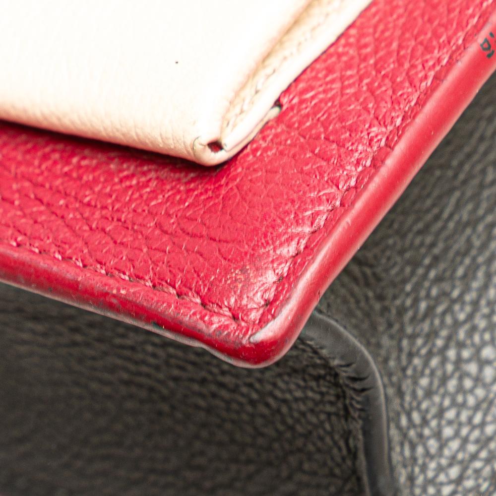 Louis Vuitton B Louis Vuitton Red with Brown Beige Calf Leather Bicolor MyLockMe Chain Pochette Spain