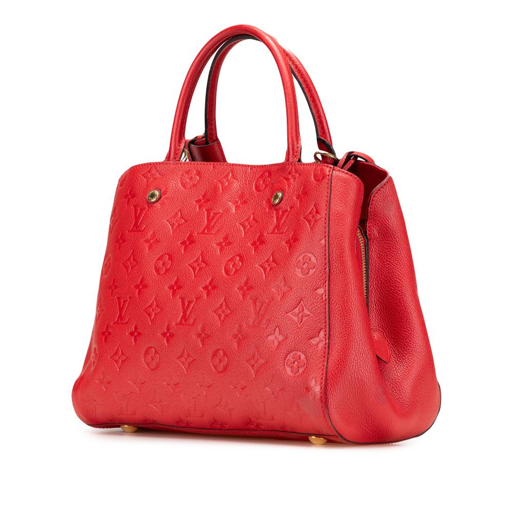 Louis Vuitton B Louis Vuitton Red Monogram Empreinte Leather Montaigne MM France