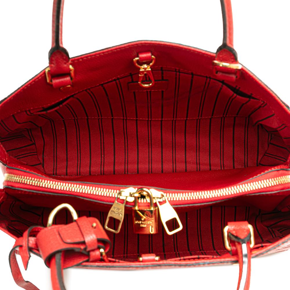 Louis Vuitton B Louis Vuitton Red Monogram Empreinte Leather Montaigne MM France