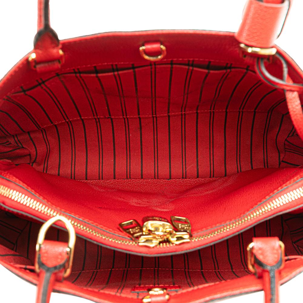 Louis Vuitton B Louis Vuitton Red Monogram Empreinte Leather Montaigne MM France