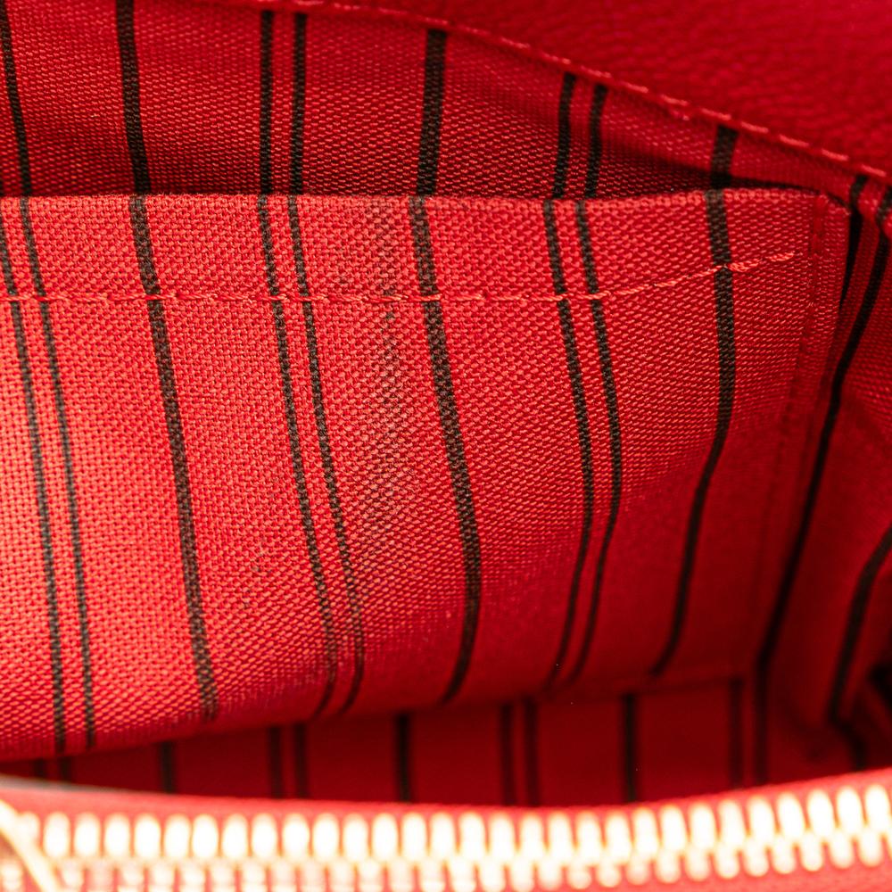 Louis Vuitton B Louis Vuitton Red Monogram Empreinte Leather Montaigne MM France