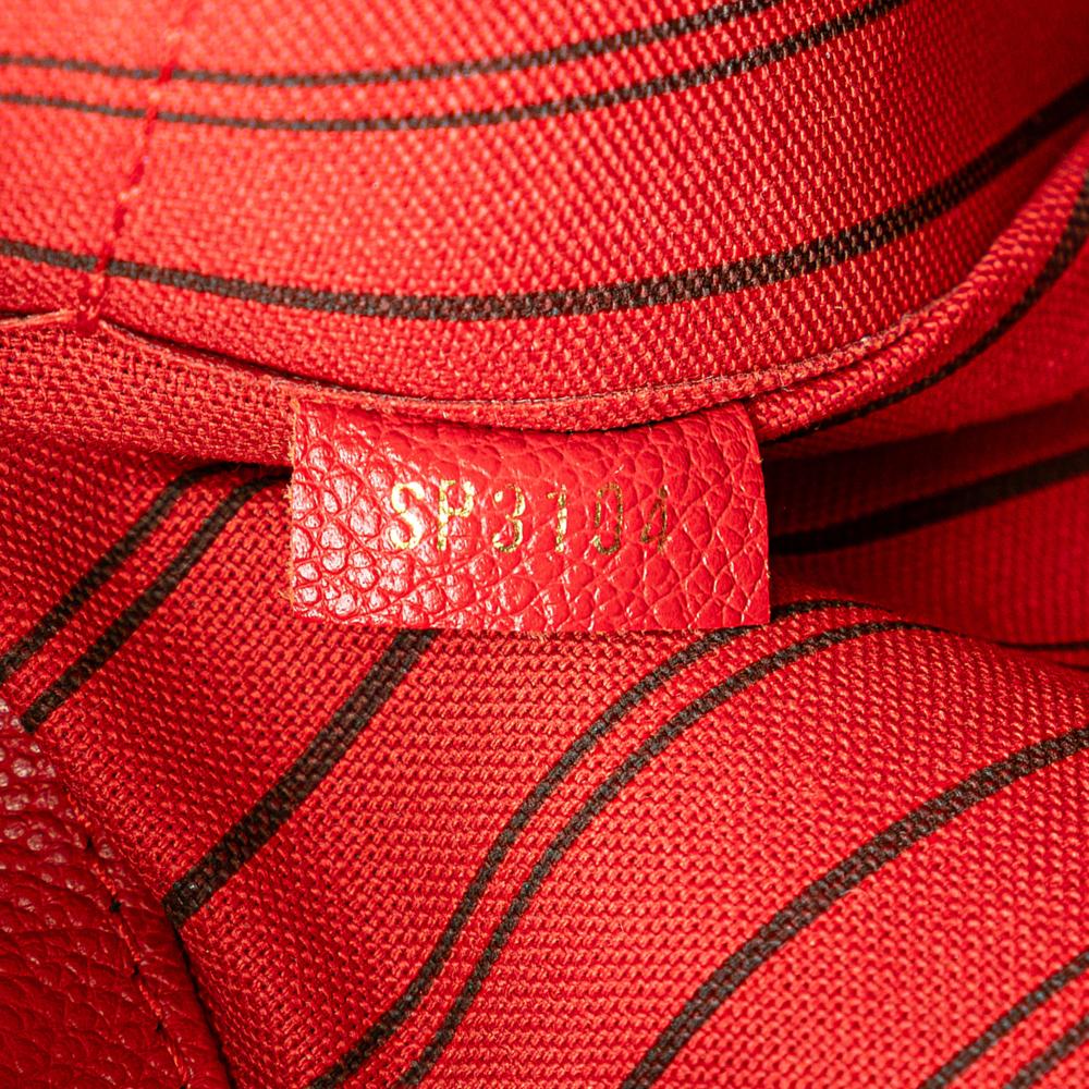 Louis Vuitton B Louis Vuitton Red Monogram Empreinte Leather Montaigne MM France