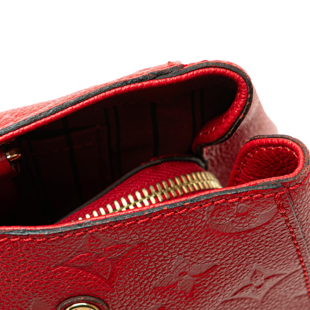 Louis Vuitton B Louis Vuitton Red Monogram Empreinte Leather Montaigne MM France