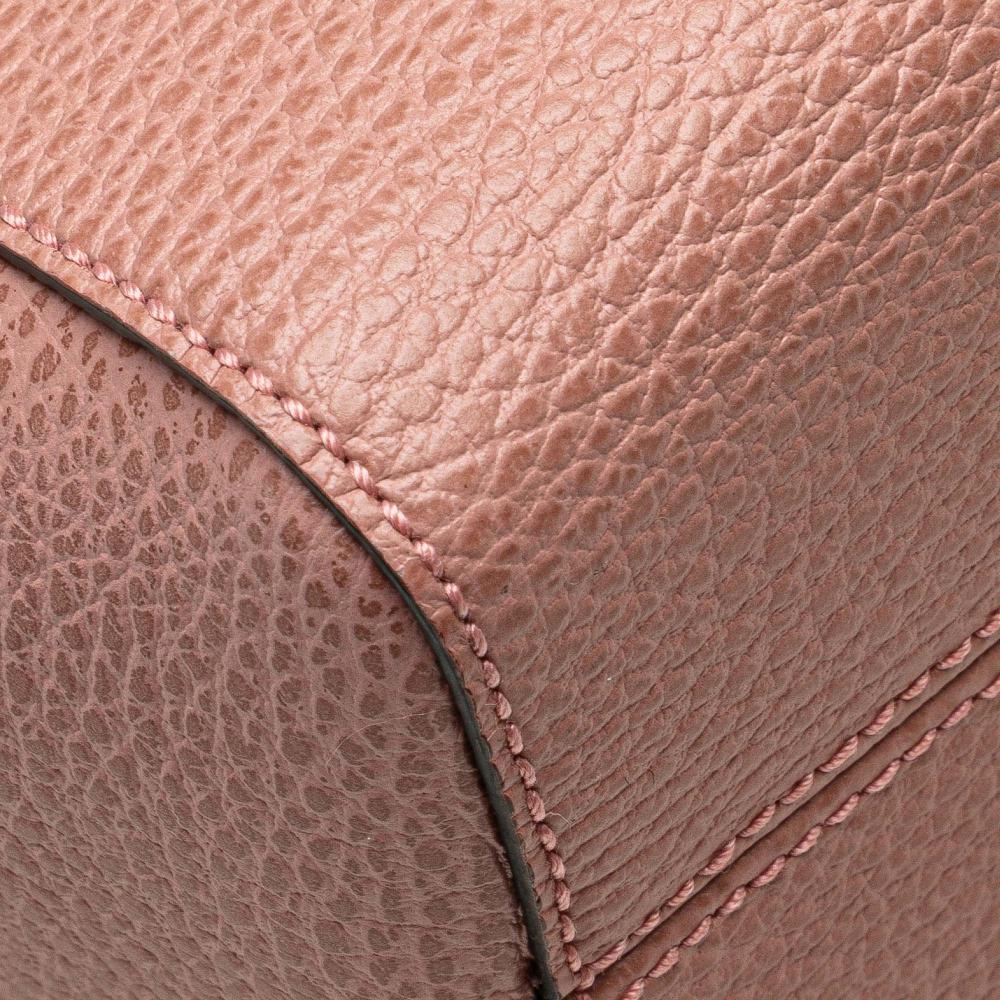 Gucci B Gucci Pink Calf Leather Mini Swing Satchel Italy