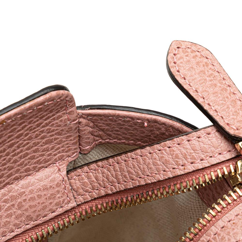 Gucci B Gucci Pink Calf Leather Mini Swing Satchel Italy