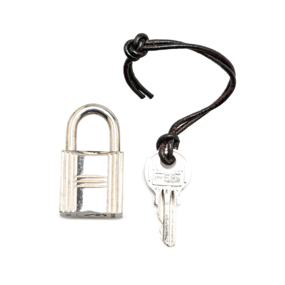 Hermès B Hermès Silver Palladium Metal Plated Cadena Lock and Key France