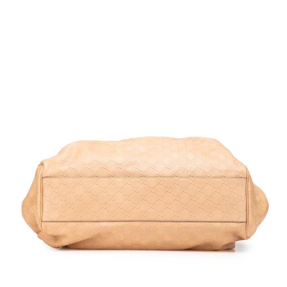 Gucci AB Gucci Brown Beige Calf Leather Large Guccissima Sukey Tote Italy