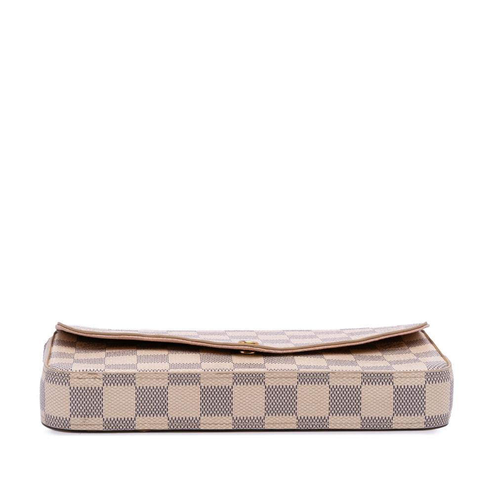 Louis Vuitton B Louis Vuitton White Damier Canvas Canvas Damier Azur Pochette Felicie France