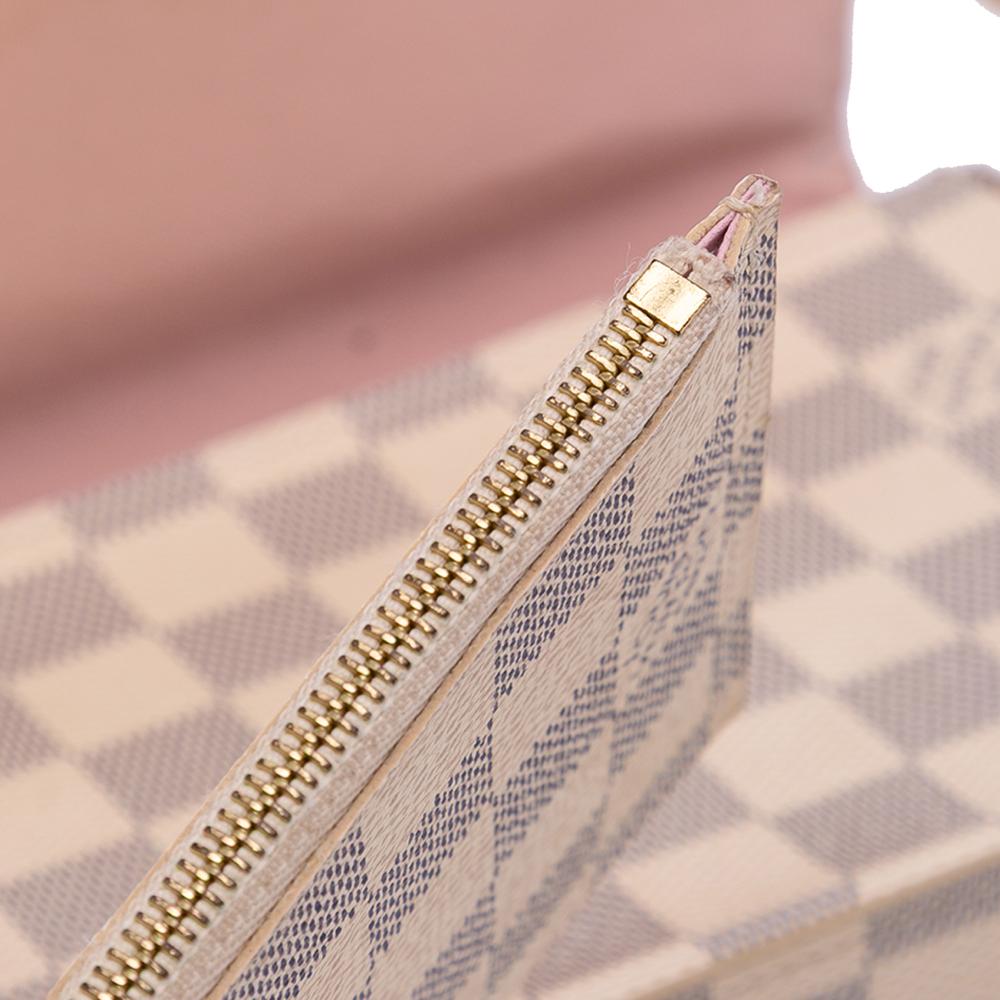 Louis Vuitton B Louis Vuitton White Damier Canvas Canvas Damier Azur Pochette Felicie France