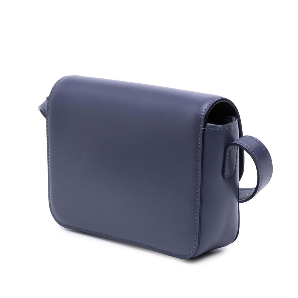 Celine AB Celine Purple Calf Leather Teen Shiny skin Triomphe Crossbody Italy