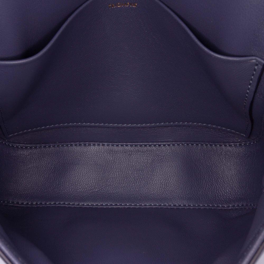 Celine AB Celine Purple Calf Leather Teen Shiny skin Triomphe Crossbody Italy