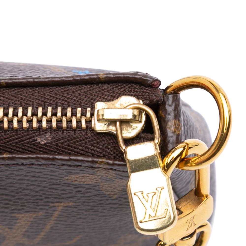 Louis Vuitton Brown Monogram Vivienne Christmas Roller Coaster Mini Pochette Accessoires France