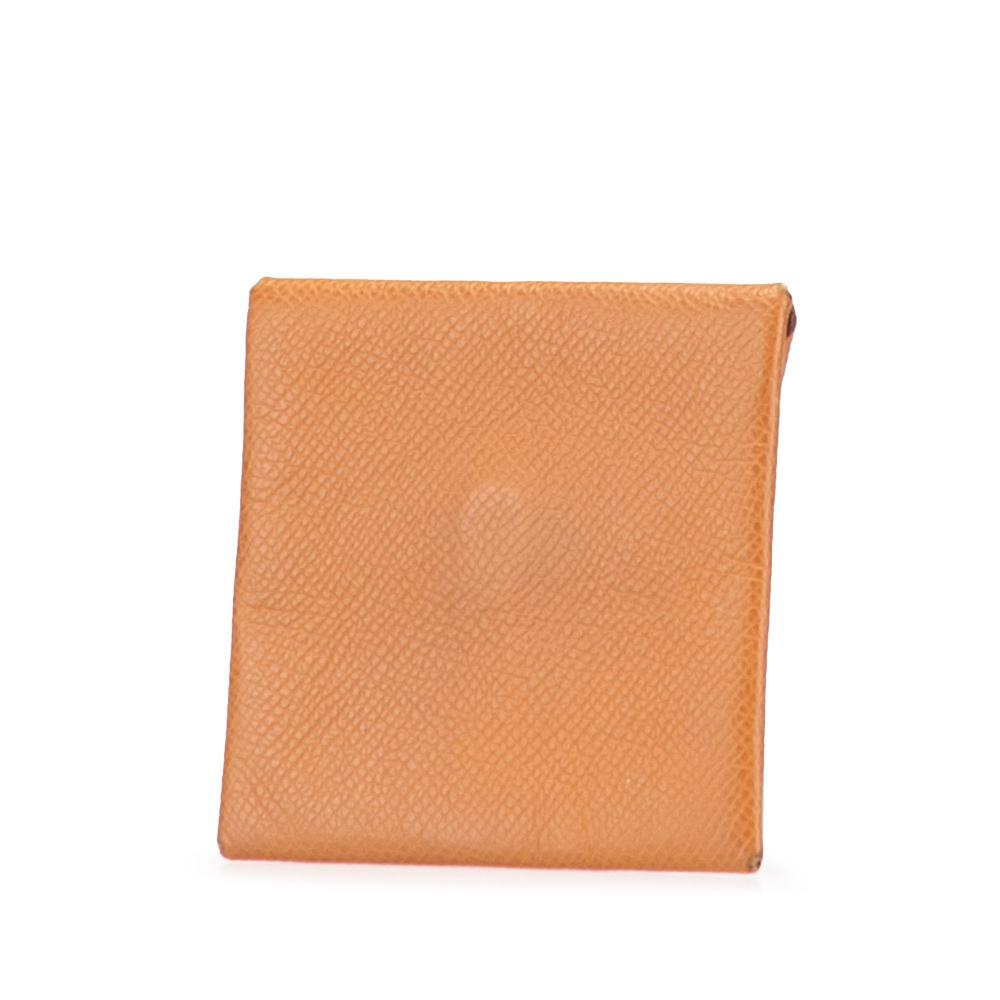 Hermès B Hermès Orange Calf Leather Epsom Bastia Coin Pouch France