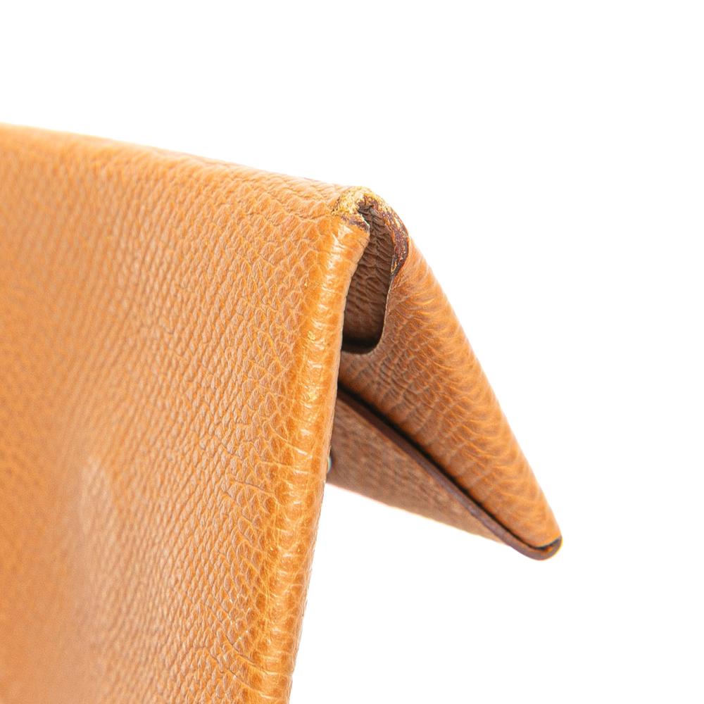 Hermès B Hermès Orange Calf Leather Epsom Bastia Coin Pouch France