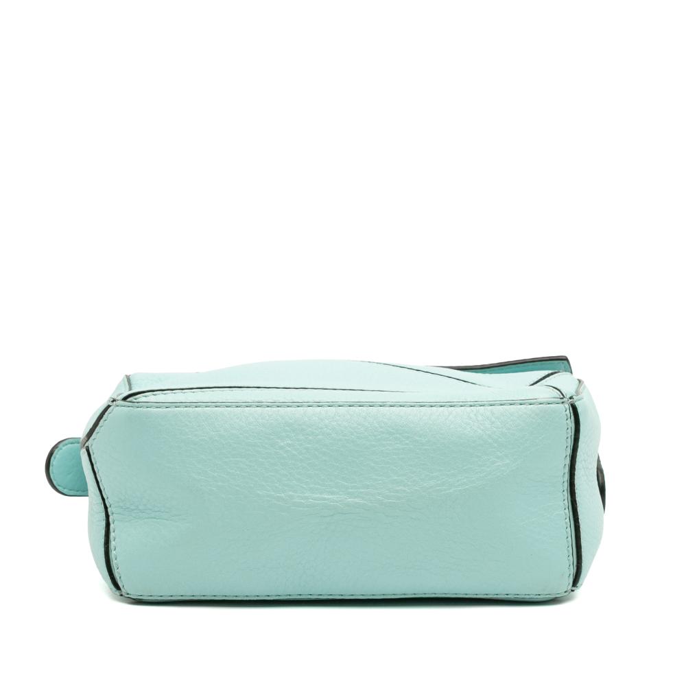 Loewe AB LOEWE Blue Light Blue Calf Leather Mini skin Puzzle Satchel Spain