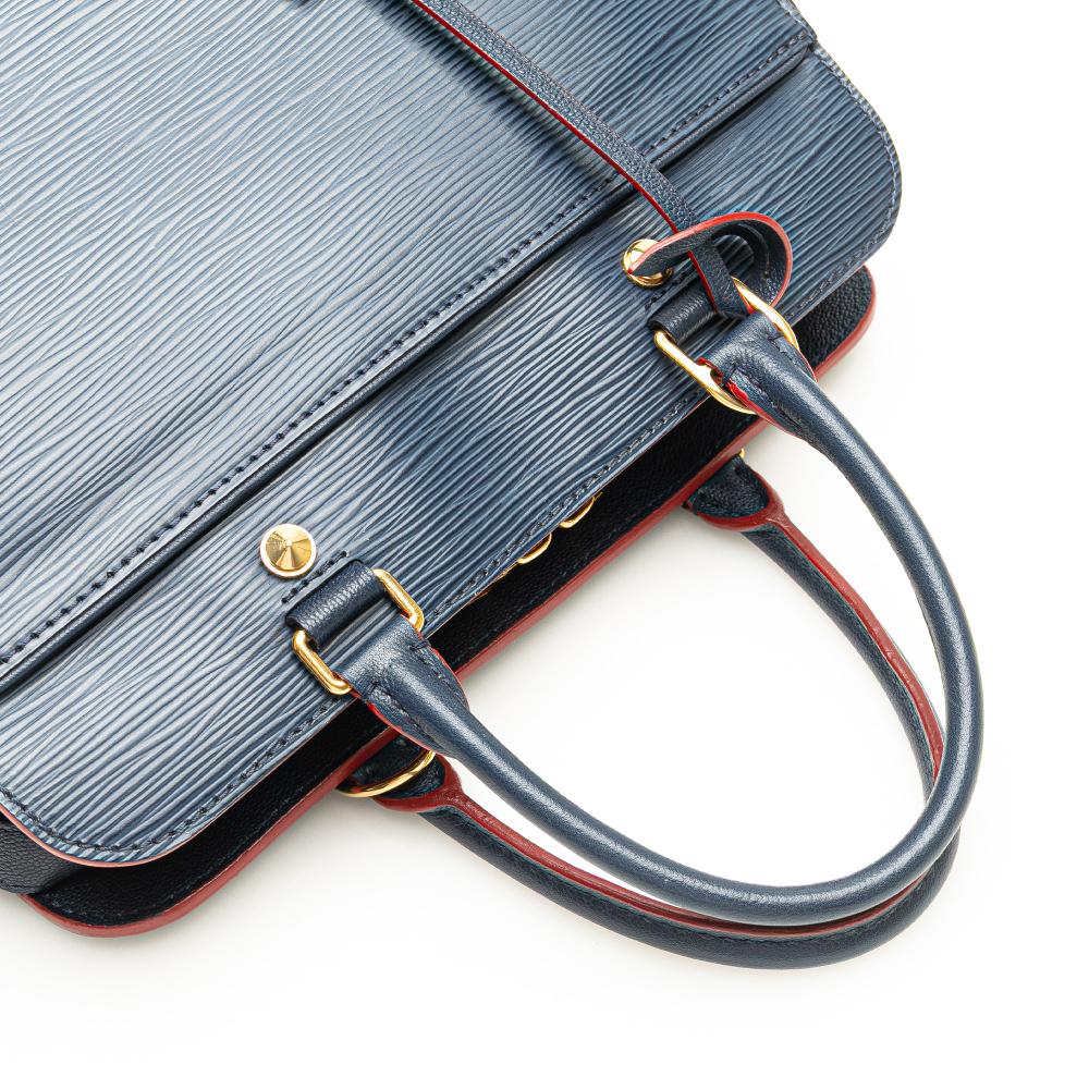 Louis Vuitton B Louis Vuitton Blue Epi Leather Leather Epi Vaneau MM France