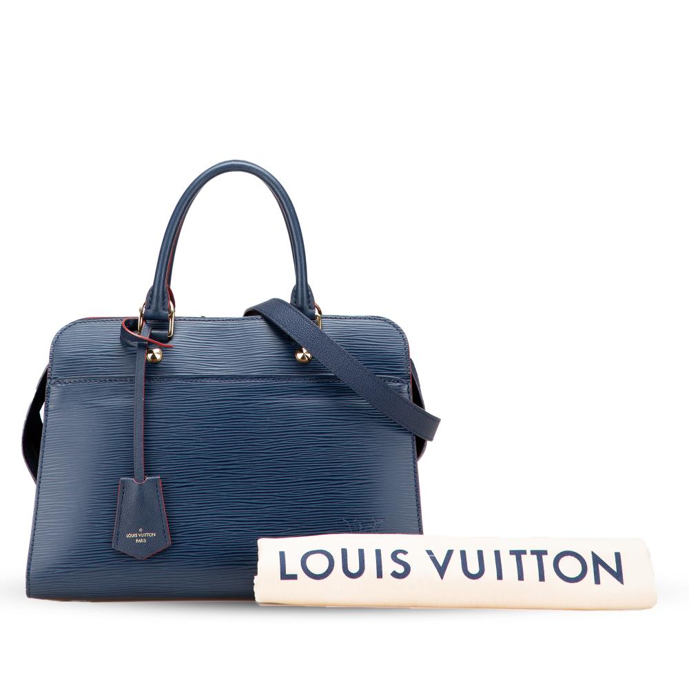 Louis Vuitton B Louis Vuitton Blue Epi Leather Leather Epi Vaneau MM France