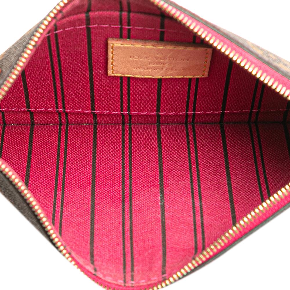 Louis Vuitton B Louis Vuitton Brown Monogram Canvas Canvas Monogram Neverfull Pouch France