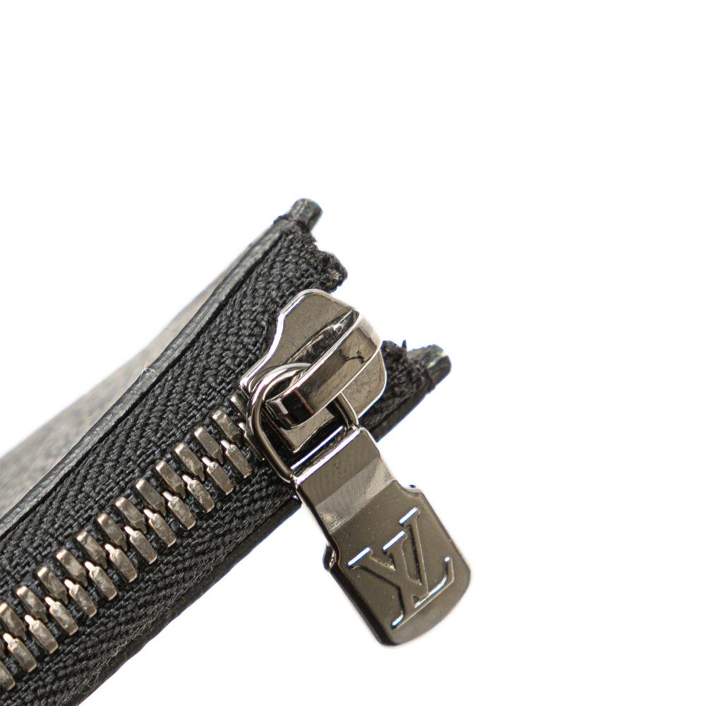 Louis Vuitton B Louis Vuitton Black Monogram Canvas Canvas Monogram Eclipse Zippy Coin Purse France