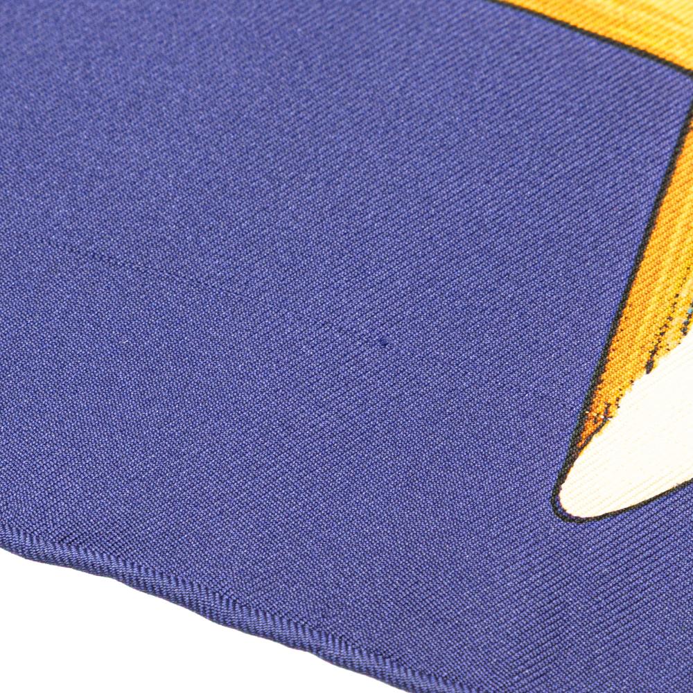 Hermès AB Hermès Blue Silk Fabric Nouvelle Caledonie Scarf France