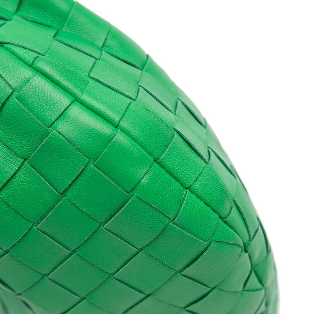 Bottega Veneta AB Bottega Veneta Green Nappa Leather Leather Mini Nappa Intrecciato Jodie Italy