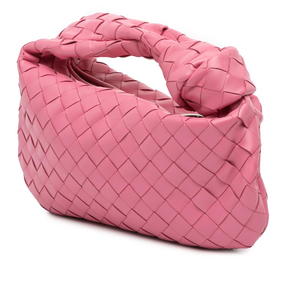 Bottega Veneta B Bottega Veneta Pink Nappa Leather Leather Mini Nappa Intrecciato Jodie Italy