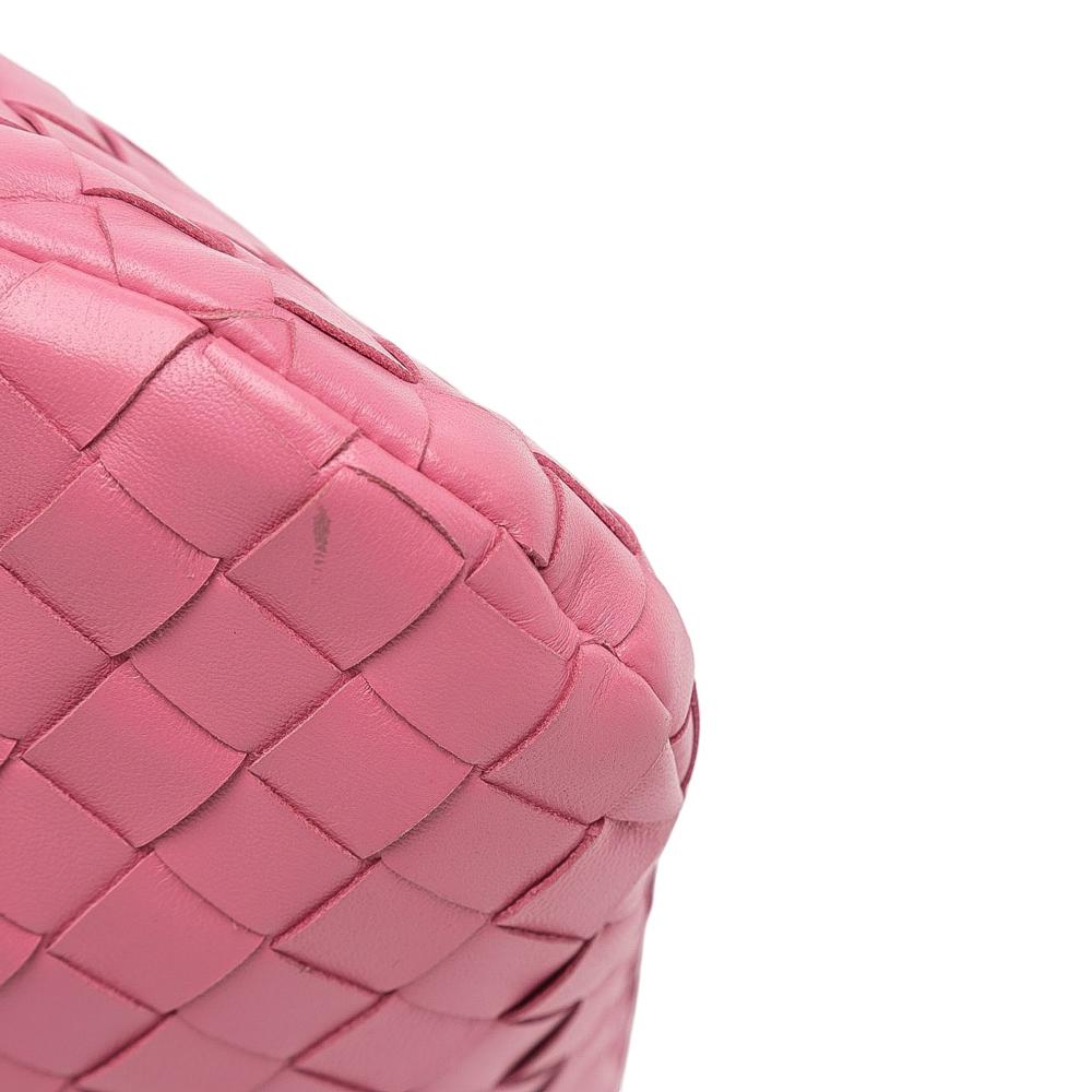 Bottega Veneta B Bottega Veneta Pink Nappa Leather Leather Mini Nappa Intrecciato Jodie Italy