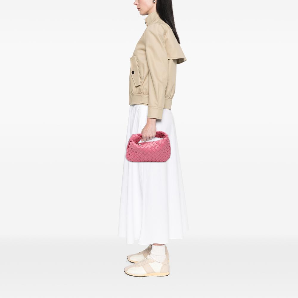 Bottega Veneta B Bottega Veneta Pink Nappa Leather Leather Mini Nappa Intrecciato Jodie Italy