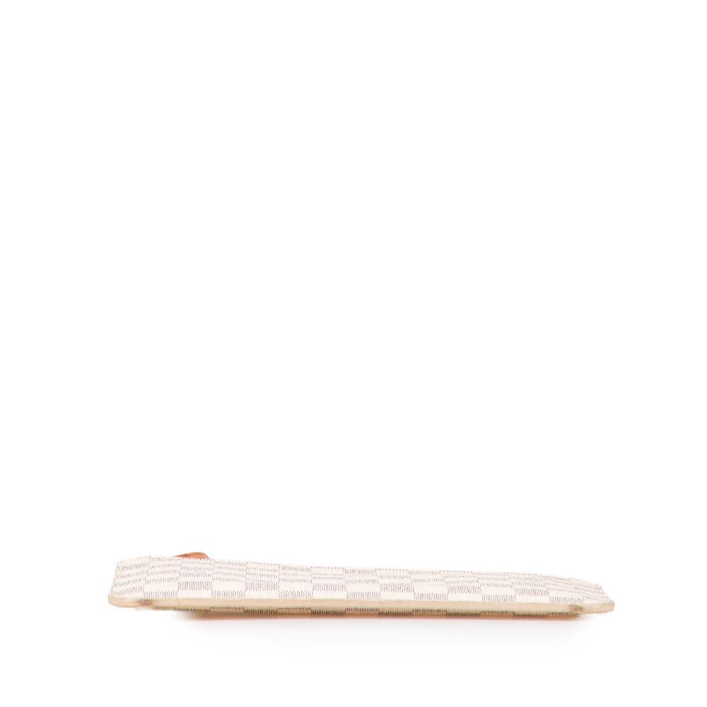 Louis Vuitton B Louis Vuitton White with Blue Damier Canvas Canvas Damier Azur Neverfull MM Pouch France