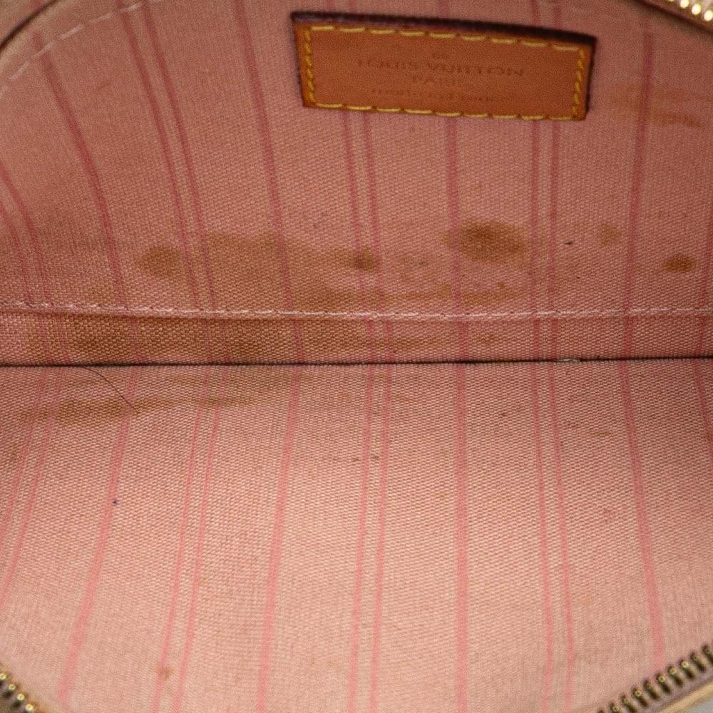 Louis Vuitton B Louis Vuitton White with Blue Damier Canvas Canvas Damier Azur Neverfull MM Pouch France